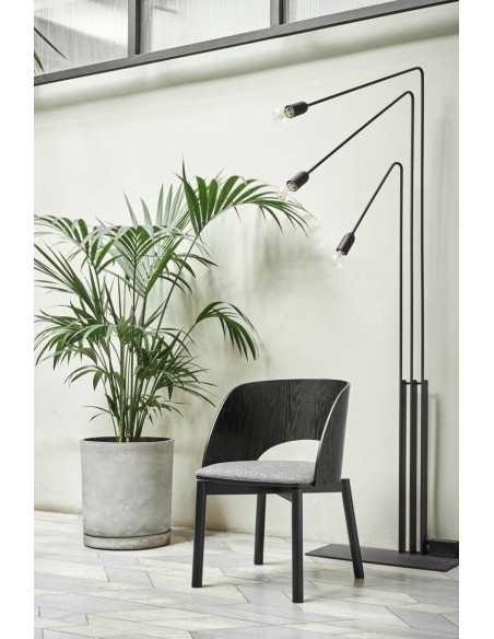 TEULAT SILLA de diseño DAM, madera NEGRO