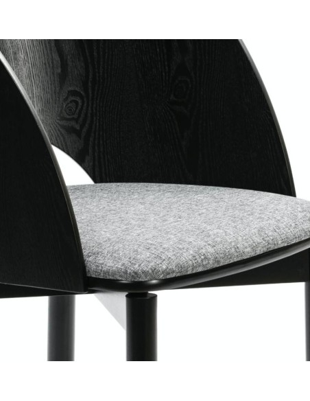 TEULAT SILLA de diseño DAM, madera NEGRO