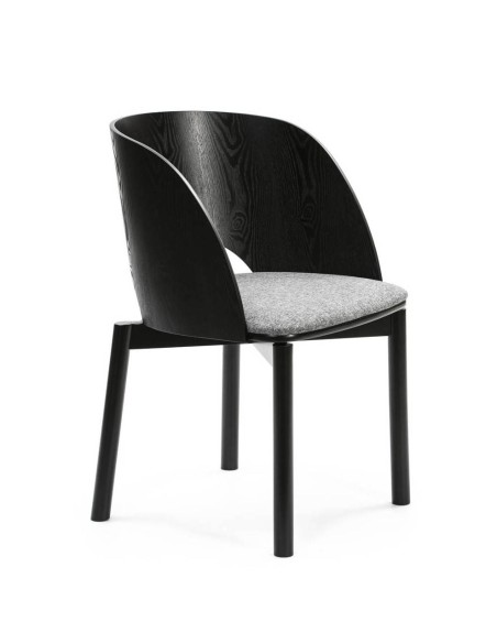 TEULAT CADEIRA de design DAM, madeira PRETO