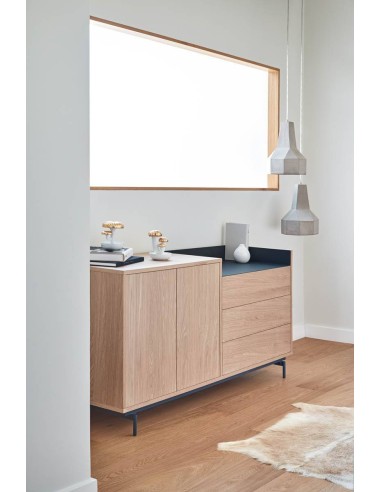 TEULAT APARADOR VALLEY 150X45 CARVALHO/COR AZUL