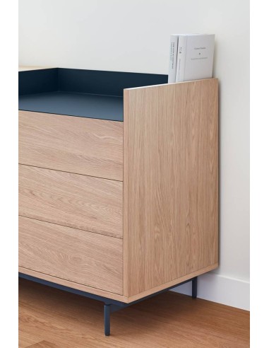 TEULAT APARADOR VALLEY 150X45 CARVALHO/COR AZUL