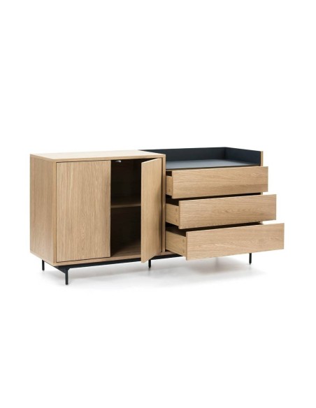 TEULAT APARADOR VALLEY 150X45 CARVALHO, AZUL TEULAT APARADOR VALLEY 150X45 CARVALHO, AZUL