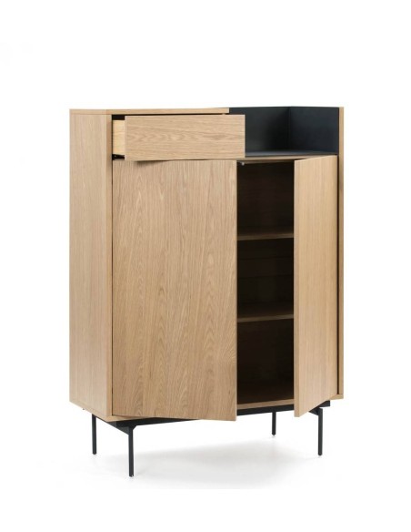 TEULAT MUEBLE AUXILIAR VALLEY 130X92 ROBLE, AZUL