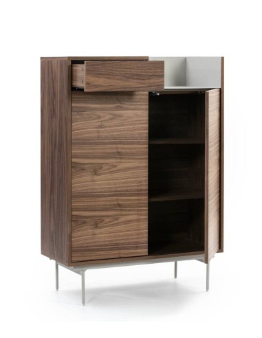 TEULAT MUEBLE AUXILIAR VALLEY 130X92 NOGAL, GRIS