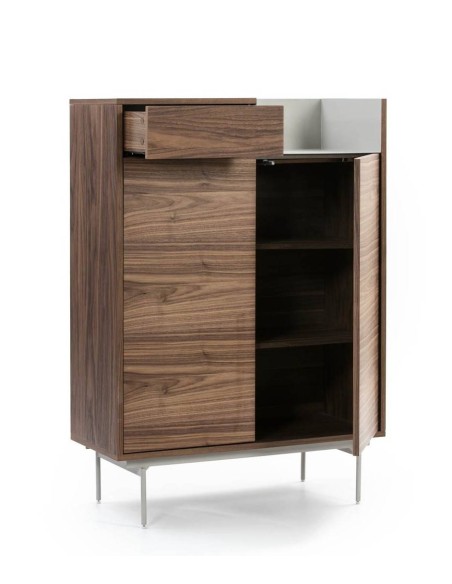 TEULAT MUEBLE AUXILIAR VALLEY 130X92 NOGAL, GRIS