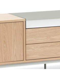 TEULAT RACK PARA TV VALLEY 180X40, CARVALHO, CINZA 2