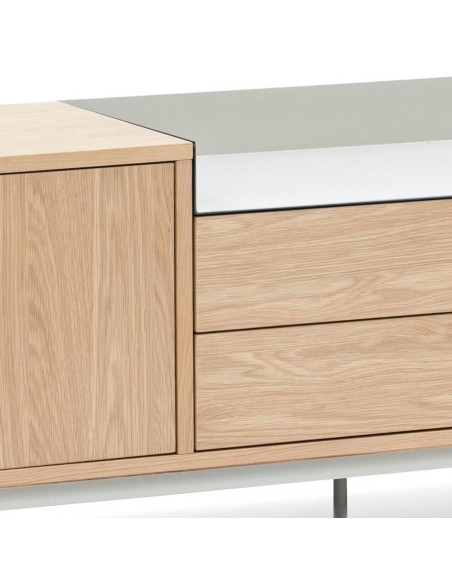 TEULAT RACK PARA TV VALLEY 180X40, CARVALHO, CINZA TEULAT RACK PARA TV VALLEY 180X40, CARVALHO, CINZA