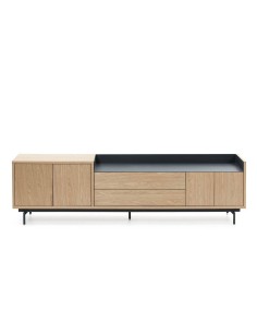TEULAT MUEBLE TV VALLEY 180X40, ROBLE, AZUL 2