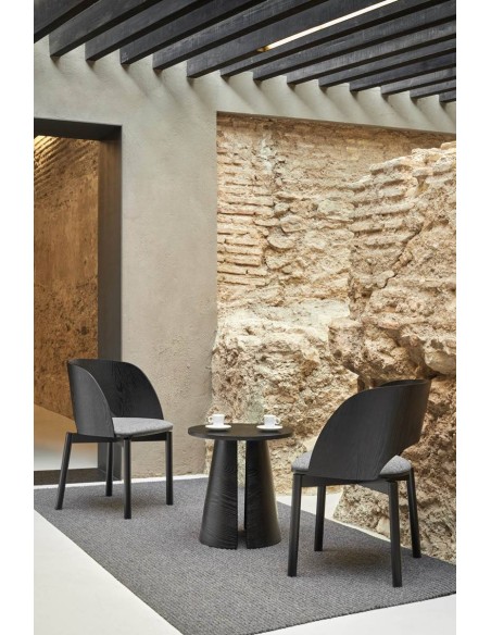 MESA DE CANTO REDONDO TEULAT CEP 50, COR PRETA