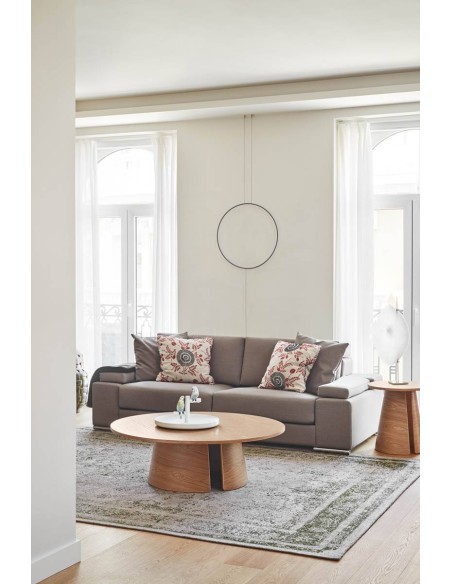 TEULAT MESA CENTRO REDONDA CEP 110, COLOR FRESO NATURAL