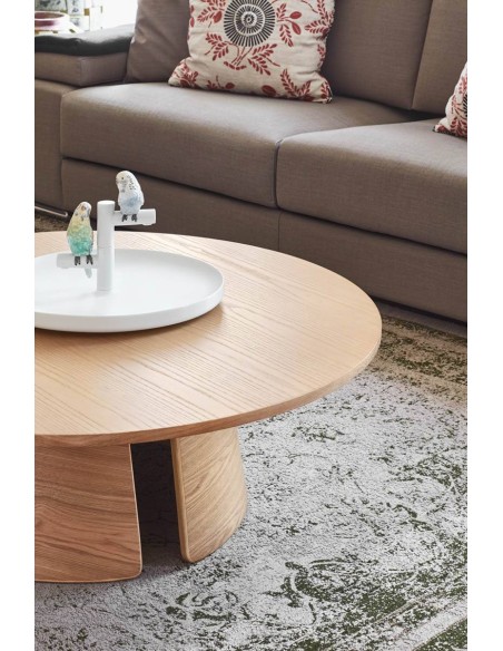 MESA DE CENTRO REDONDO TEULAT CEP 110, COR NATURAL MORANGO