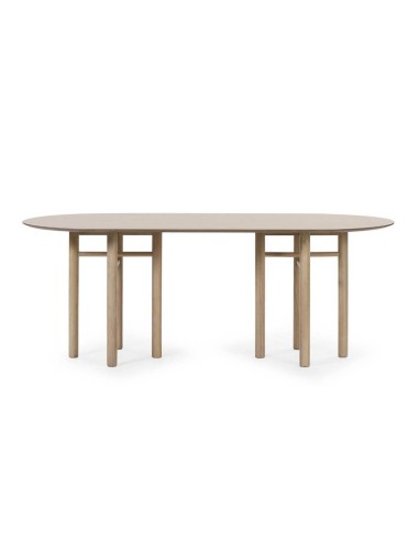 MESA OVAL DE TEULAT RUSH 200X100, CINZA NATURAL