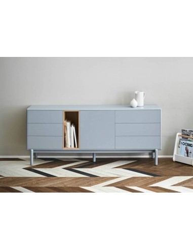 TEULAT APARADOR CORVO 180x40, CINZA PÉROLA