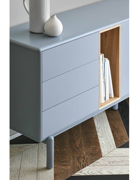 TEULAT APARADOR CORVO 180x40, GRIS PERLA