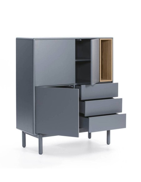 TEULAT MUEBLE AUXILIAR CORVO 180X40, GRIS PERLA