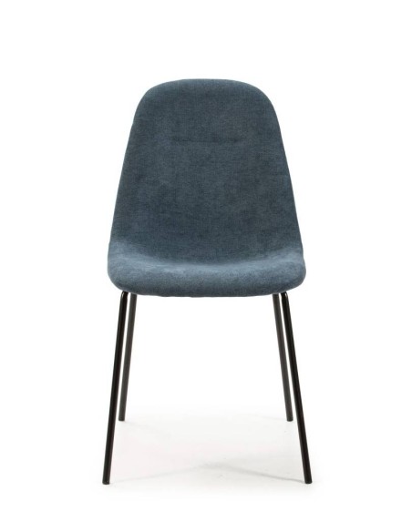 SILLA de diseño RENNE, tela, metal negro