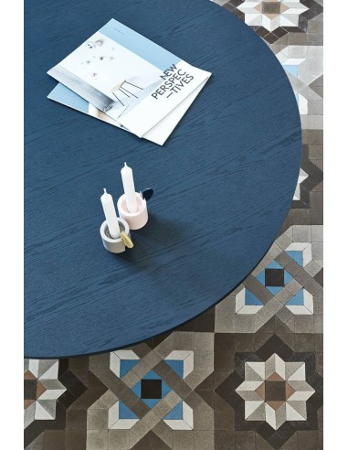 TEULAT MESA CENTRO REDONDA CEP 110, COLOR AZUL