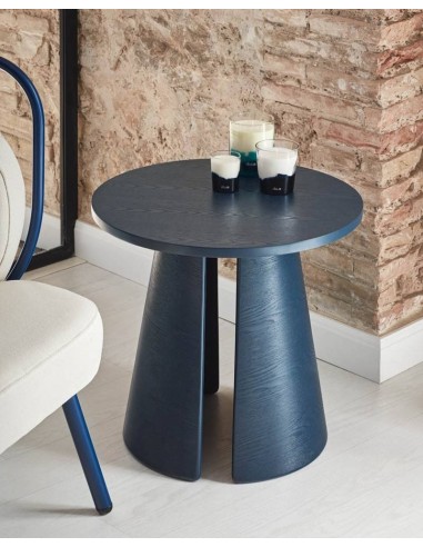 MESA DE CANTO REDON. CEP 50cm AZUL