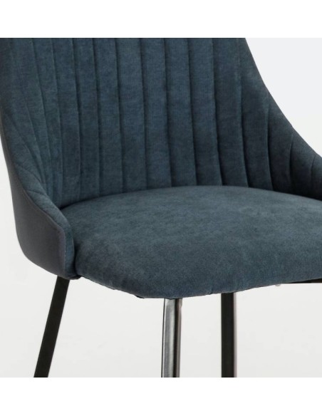 SILLA GIRATORIA ELMA, tela, metal negro SILLA GIRATORIA ELMA, tela, metal negro