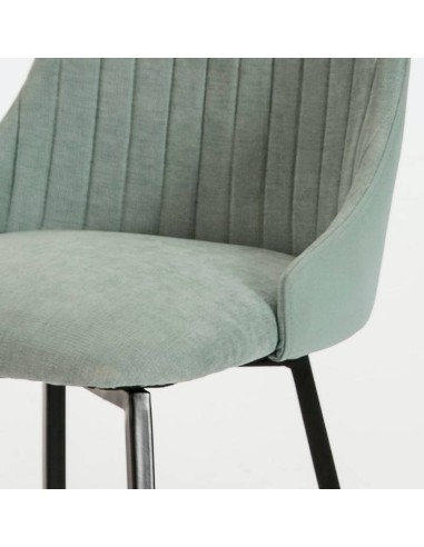 SILLA GIRATORIA ELMA, tela, metal negro