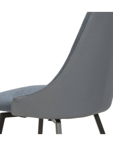 SILLA GIRATORIA ELMA, tela, metal negro