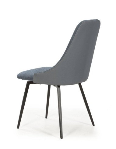 SILLA GIRATORIA ELMA, tela, metal negro
