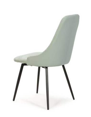 SILLA GIRATORIA ELMA, tela, metal negro