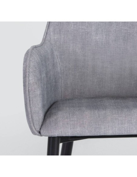 SILLON AUDE PANA, metal negro