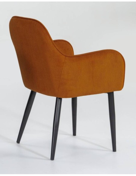 SILLON AUDE VELUDO, metal, preto