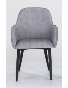 SILLA con brazos AUDE, PANA y metal negro 2