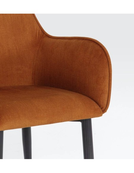 SILLON AUDE PANA, metal negro