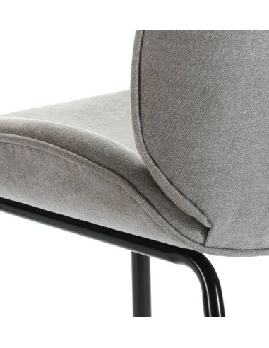 SILLA DE DISEÑO MODERNO RITA, tejido, metal negro