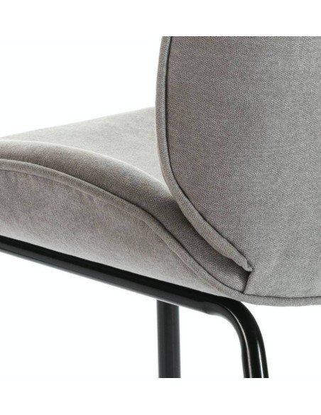 SILLA DE DISEÑO MODERNO RITA, tejido, metal negro