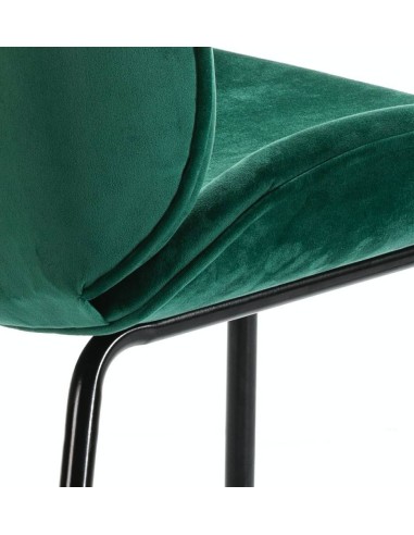 SILLA DE DISEÑO MODERNO RITA, tejido, metal negro
