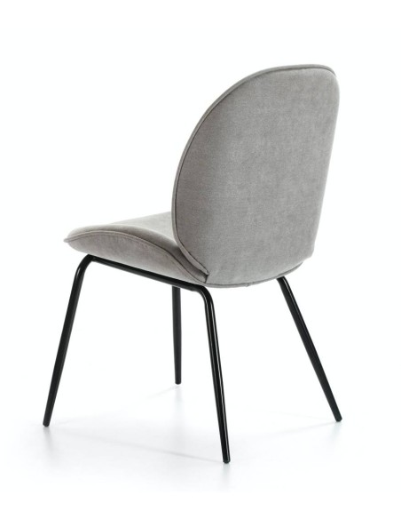 SILLA DE DISEÑO MODERNO RITA, tejido, metal negro