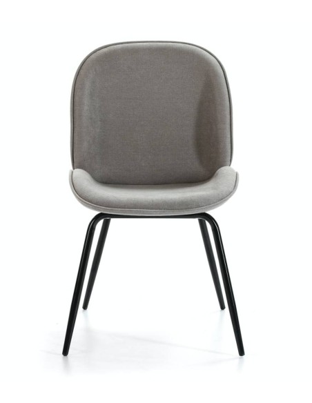 SILLA DE DISEÑO MODERNO RITA, tejido, metal negro