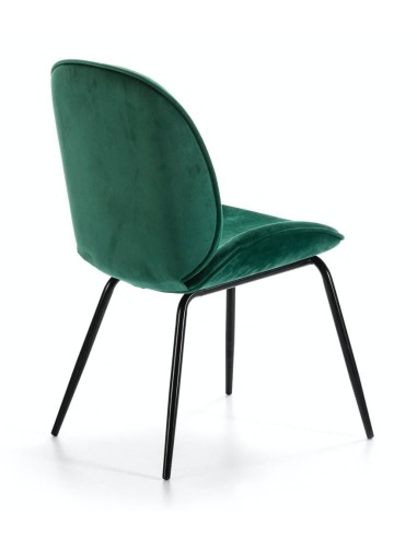 SILLA DE DISEÑO MODERNO RITA, tejido, metal negro