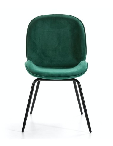 SILLA DE DISEÑO MODERNO RITA, tejido, metal negro