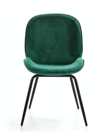SILLA DE DISEÑO MODERNO RITA, tejido, metal negro SILLA DE DISEÑO MODERNO RITA, tejido, metal negro