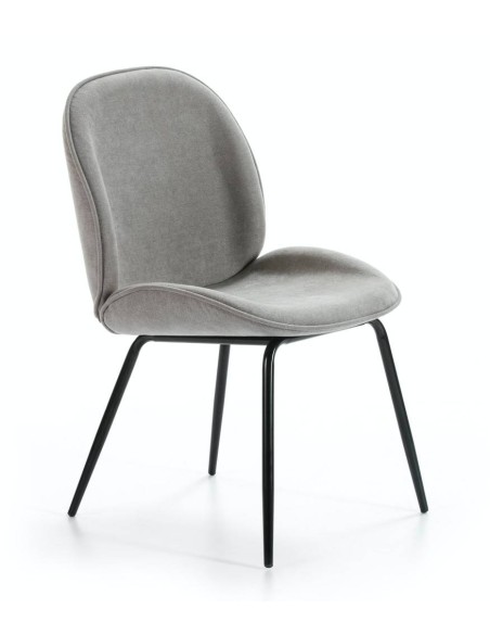 SILLA DE DISEÑO MODERNO RITA, tejido, metal negro