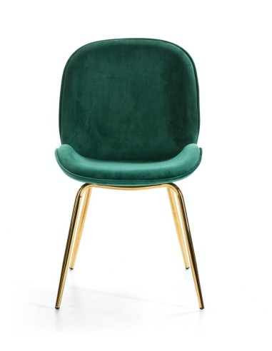 CADEIRA DE DESIGN MODERNO Rita, veludo, metal dourado