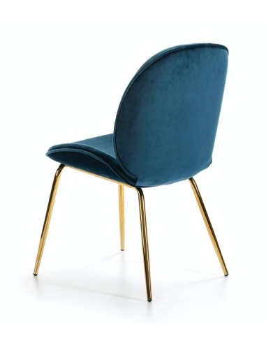 CADEIRA DE DESIGN MODERNO Rita, veludo, metal dourado
