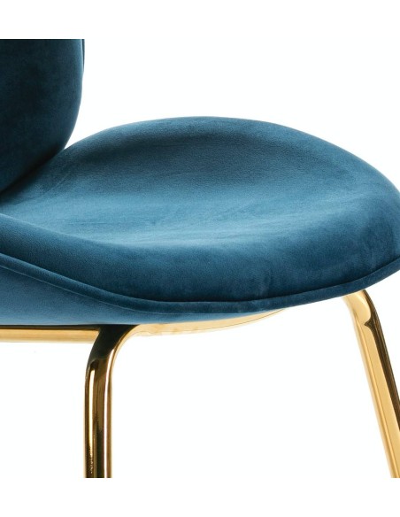 SILLA DE DISEÑO MODERNO Rita, terciopelo, metal dorado