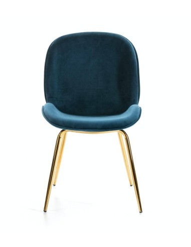 CADEIRA DE DESIGN MODERNO Rita, veludo, metal dourado