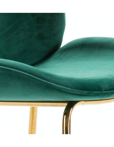SILLA DE DISEÑO MODERNO Rita, terciopelo, metal dorado