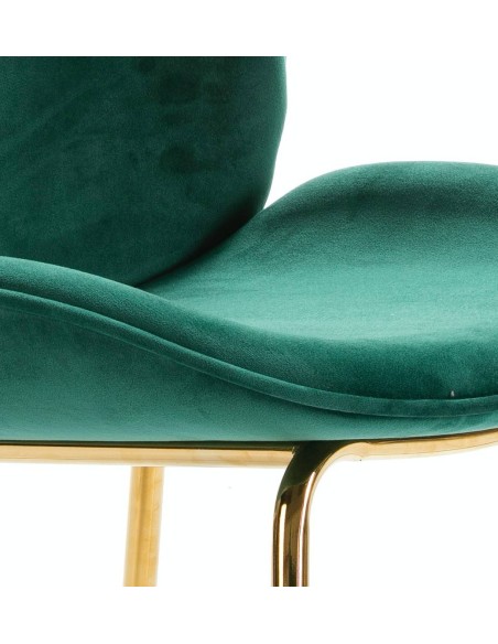 CADEIRA DE DESIGN MODERNO Rita, veludo, metal dourado