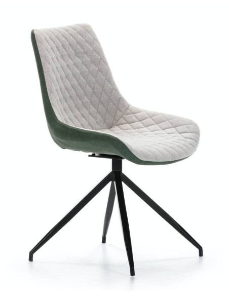 SILLA GIRATORIA DE DISEÑO SAID, tejido, simil piel