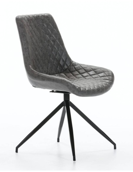 SILLA GIRATORIA DE DISEÑO SAID, tejido, simil piel