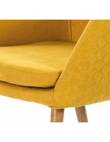 SILLA DE DISEÑO Midcentury LUCAS, TEJIDO, madera