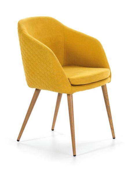 SILLA DE DISEÑO Midcentury LUCAS, TEJIDO, madera